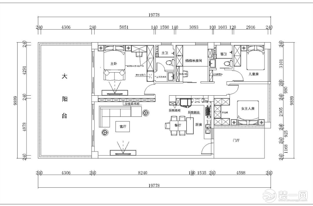 现代都市风格装修设计图