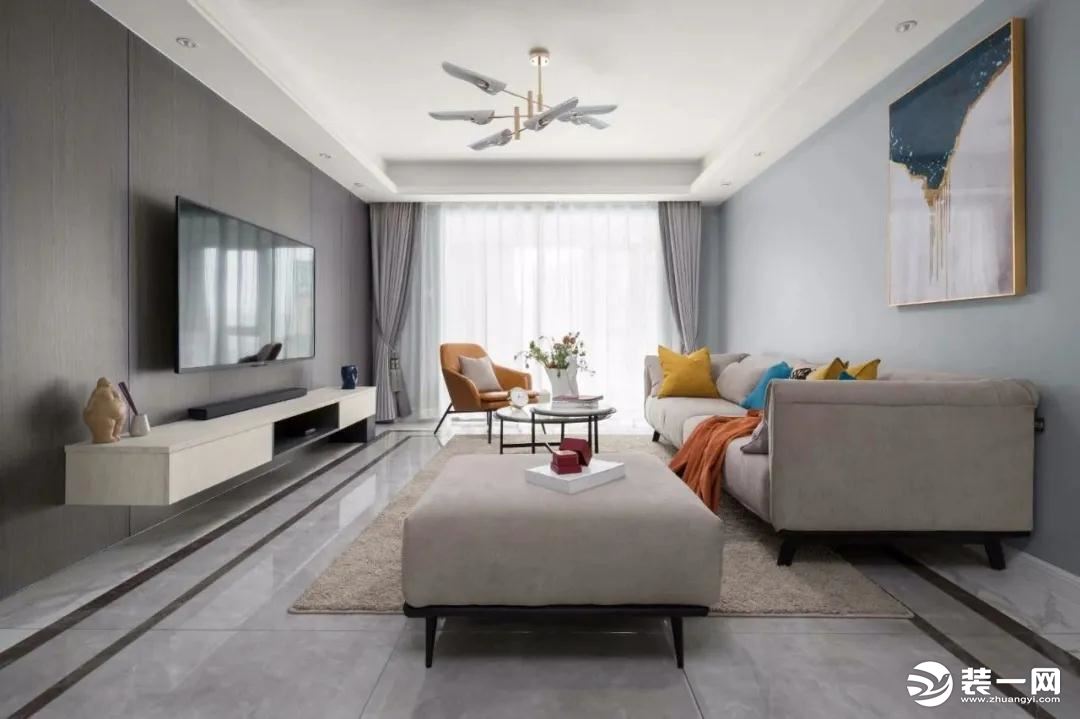 南昌志远装饰分享几款客厅装修设计，简约耐看灰色系