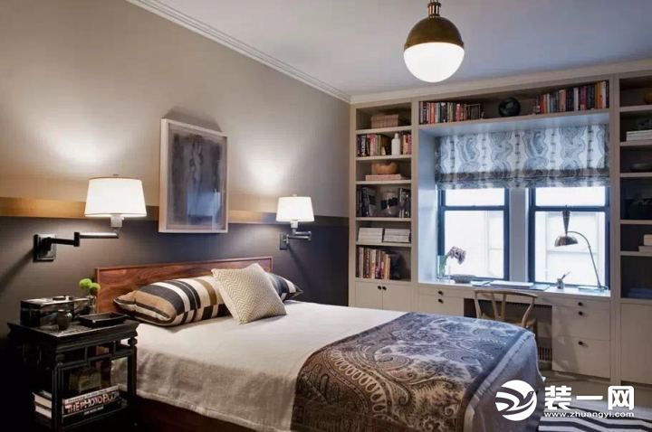 卧室照明设计 层高低安装吊灯效果图