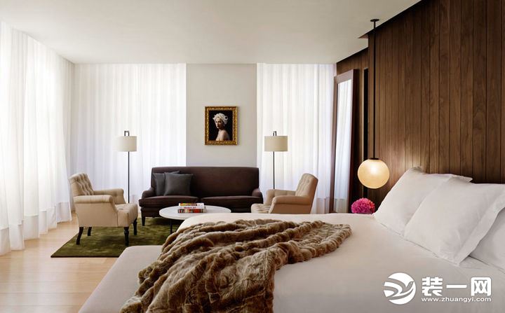 卧室照明设计 柔和大气风格效果图