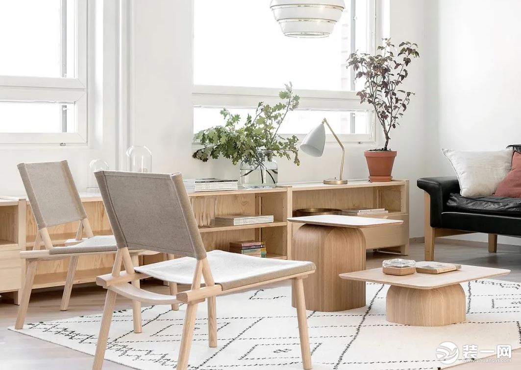 Japandi：北欧与日式极简的融合 客厅装修效果图