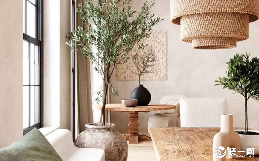 Japandi：北欧与日式极简的融合 客厅装修效果图