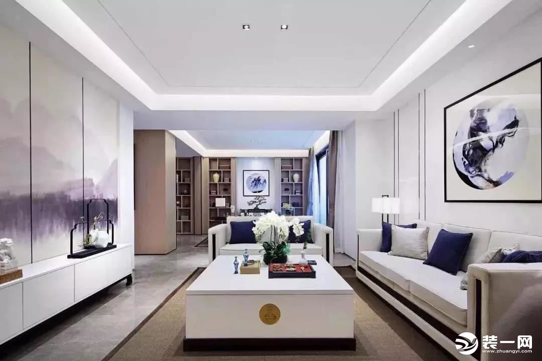 新中式沙发背景墙设计效果图