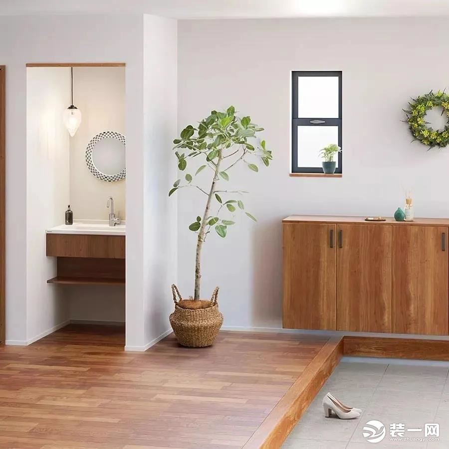 日式风格装修 玄关洗手台设计效果图