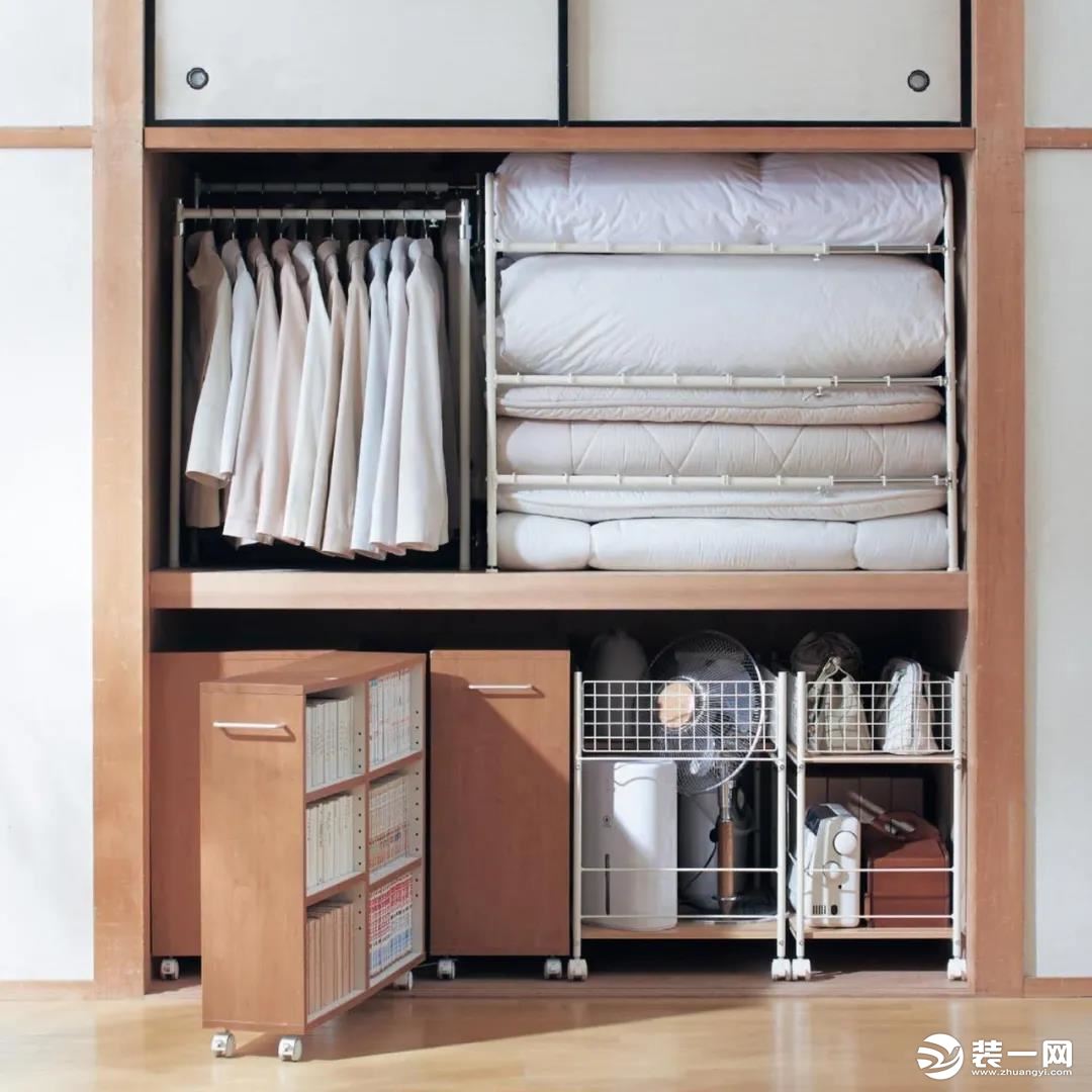 日式风格装修 衣柜收纳设计效果图