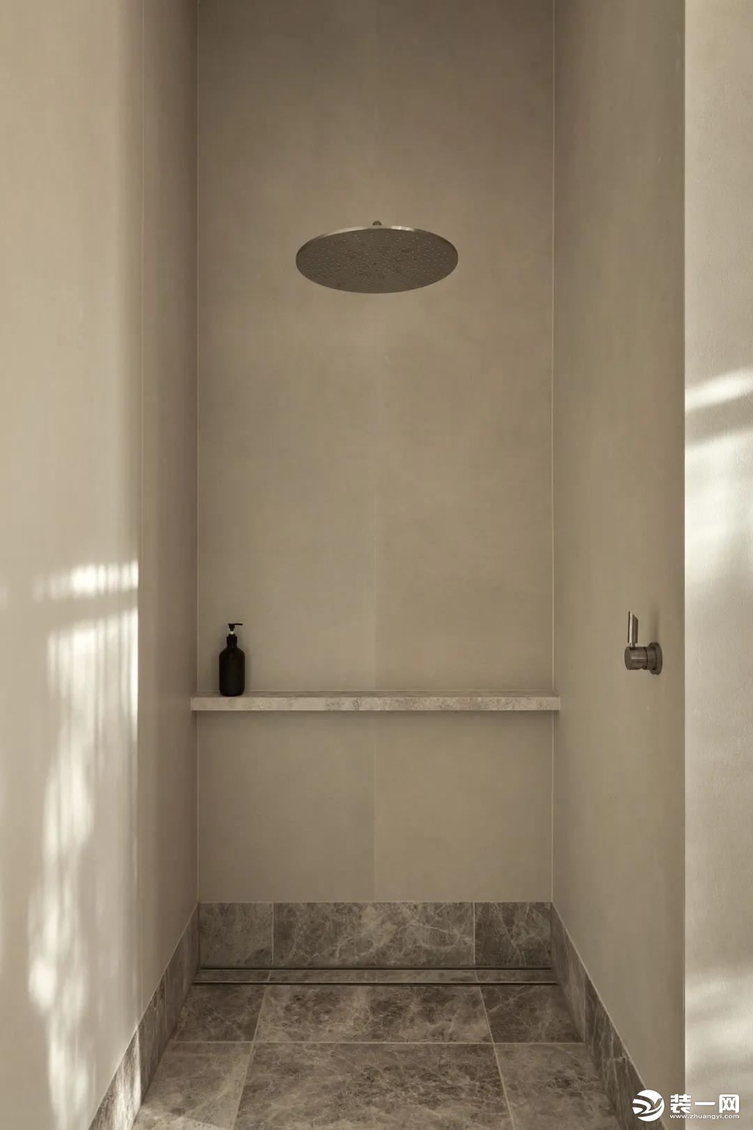 轻奢风格大平层装修案例 淋浴间装修效果图