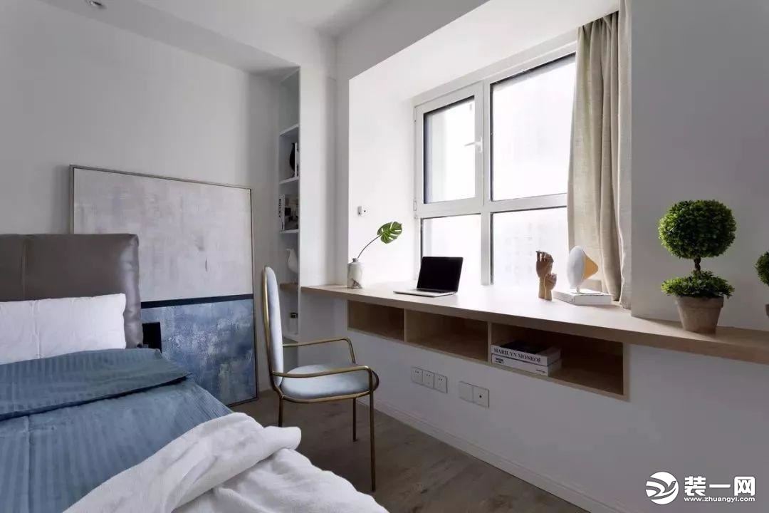 小户型卧室飘窗设计，飘窗+桌台让学习感拉满，飘窗设计效果图