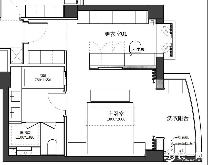 两套打通方案设计 两套打通平面设计图