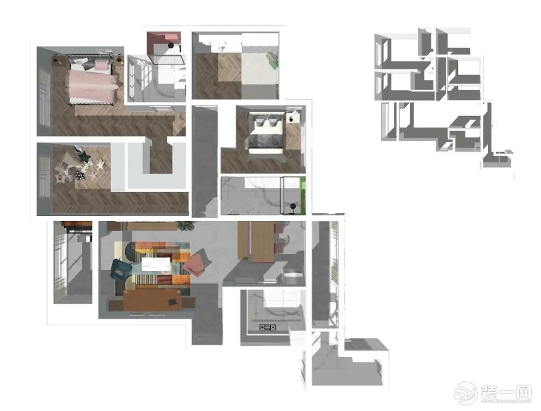 145平米四室两厅装修案例，145平米四室两厅装修效果图