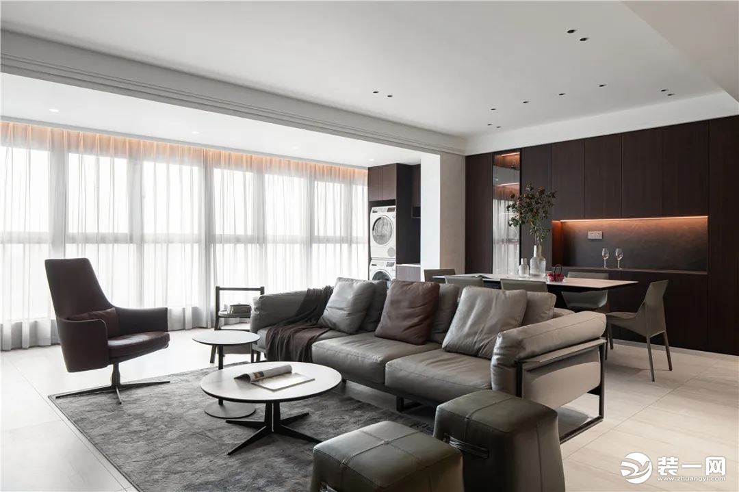 180平现代风格大平层 客厅装修效果图