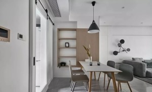 黑白色系现代极简风格装修 木质家具与留白设计