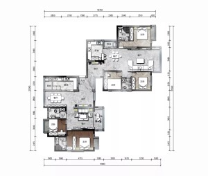 两户双拼房屋设计图 新中式与现代极简风格结合