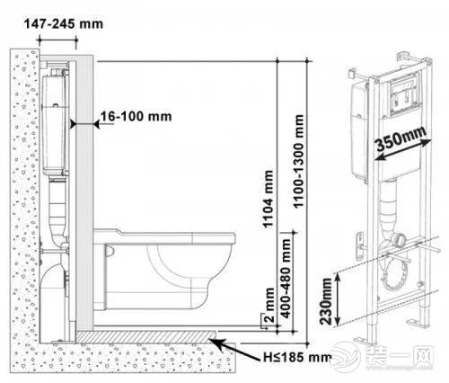 壁挂式马桶如何安装，卫生间装修效果图