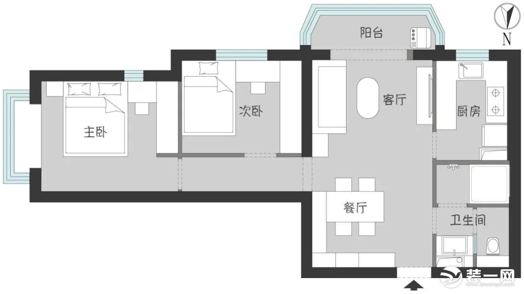 太原肖邦家居100平两居室实景案例，日式原木质感轻松自然图