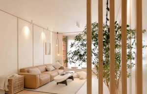 日式原木风小户型装修案例 卧室阳台装修设计