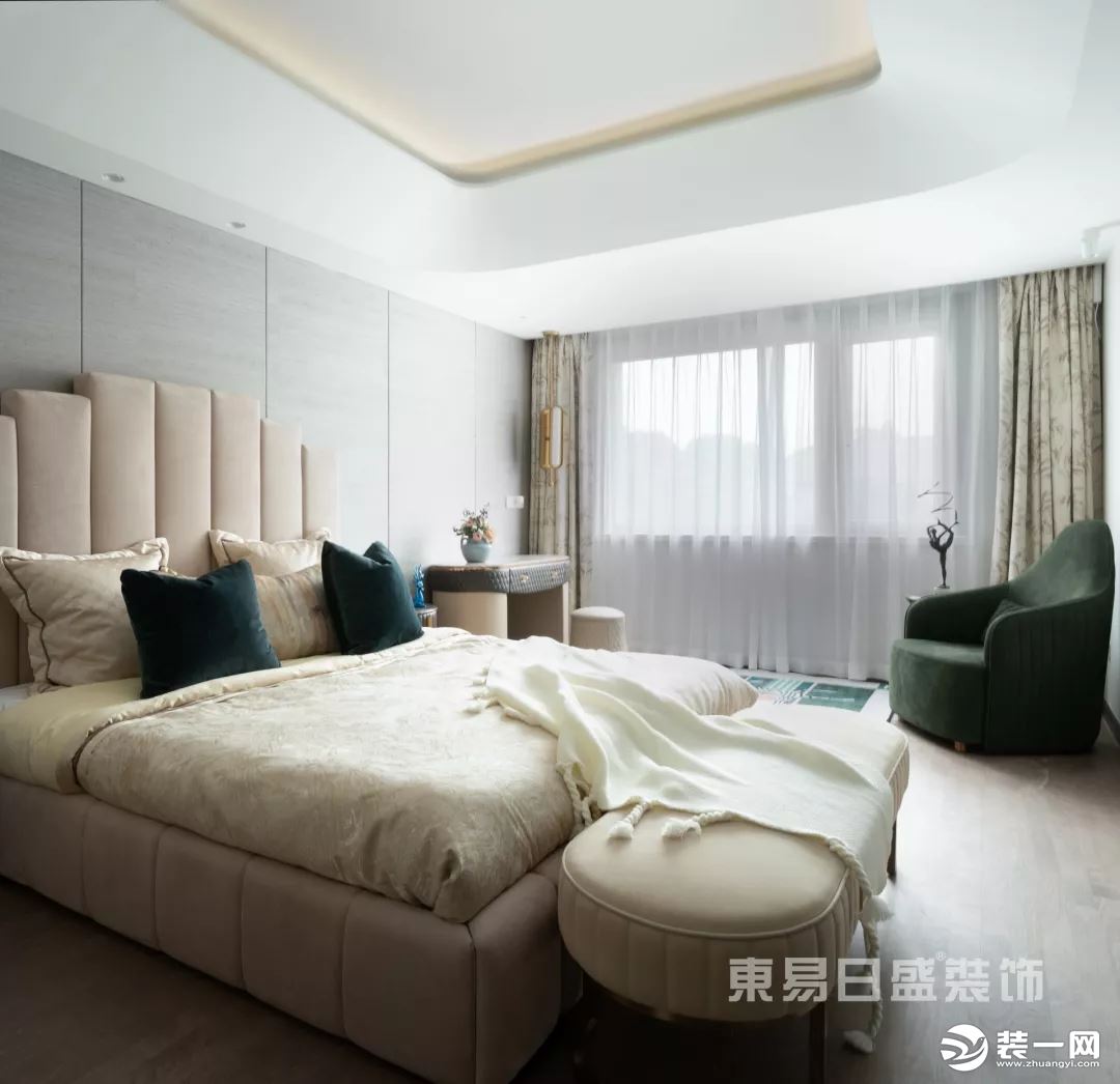 新中式别墅装修 卧室装修效果图