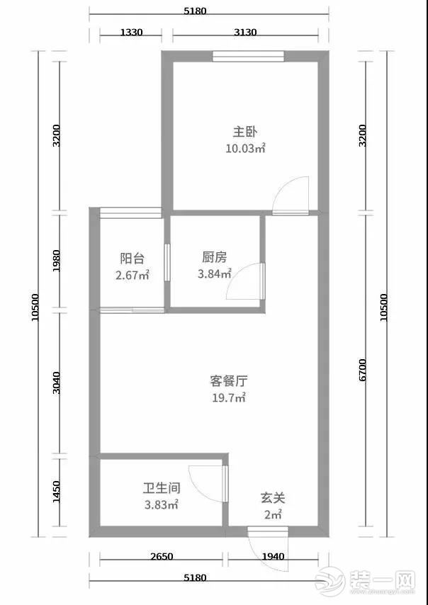 单身公寓怎么装修好看 单身公寓怎么布置 50平混搭风格单身公寓设计案例图