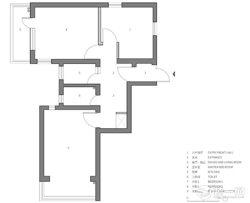 65平两室一厅 日系原木风格装修 旧房改造装修案例图