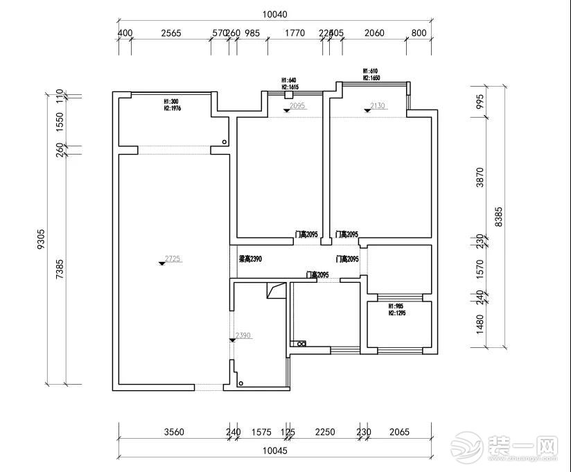 嘉兴都都装饰95平轻奢风三居室装修案例图