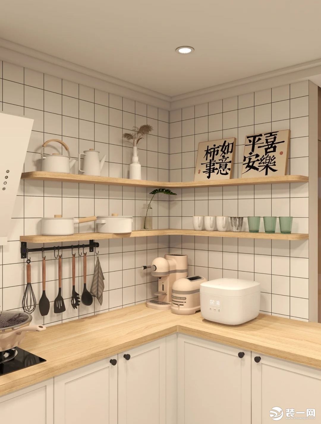 日式原木风格厨房