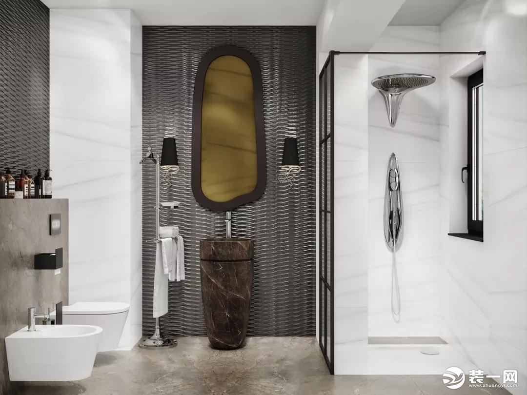 浴室装修效果图，同空间的不同浴室设计-家装效果图_装一网装修效果图