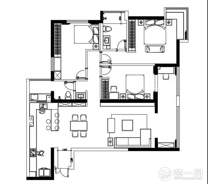 现代轻奢风格装修效果图