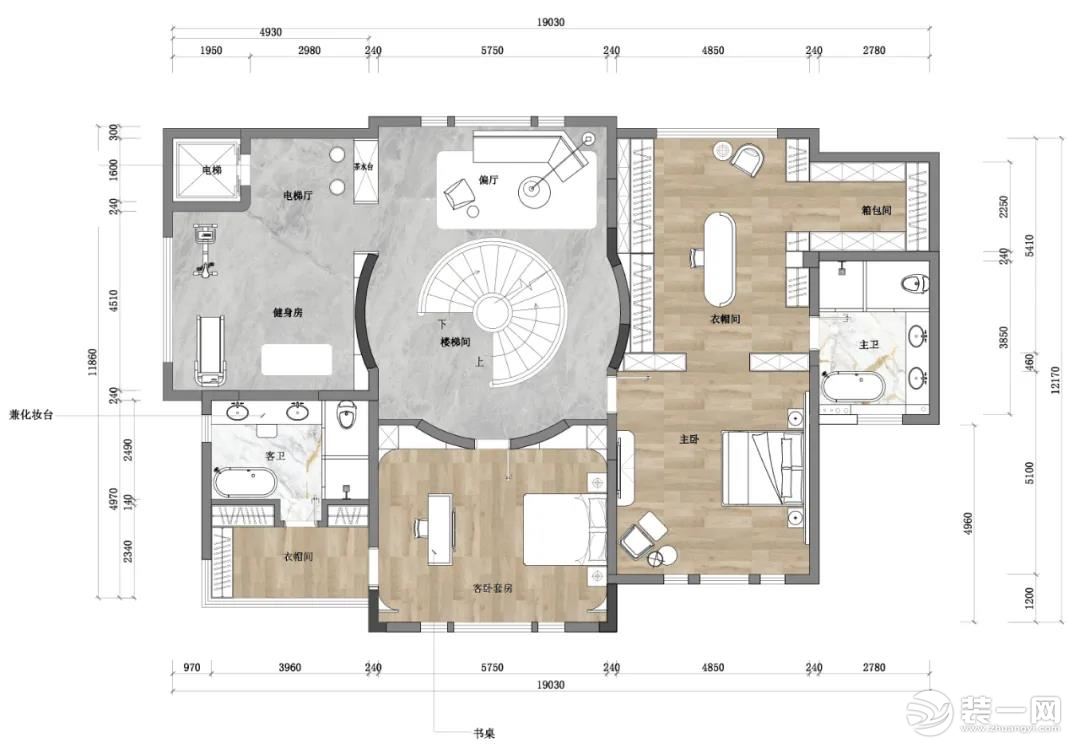 法式轻奢三层别墅设计图