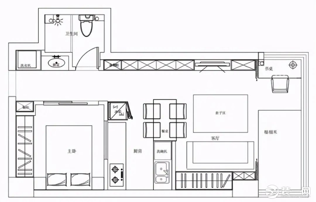 42平小户型公寓装修效果图