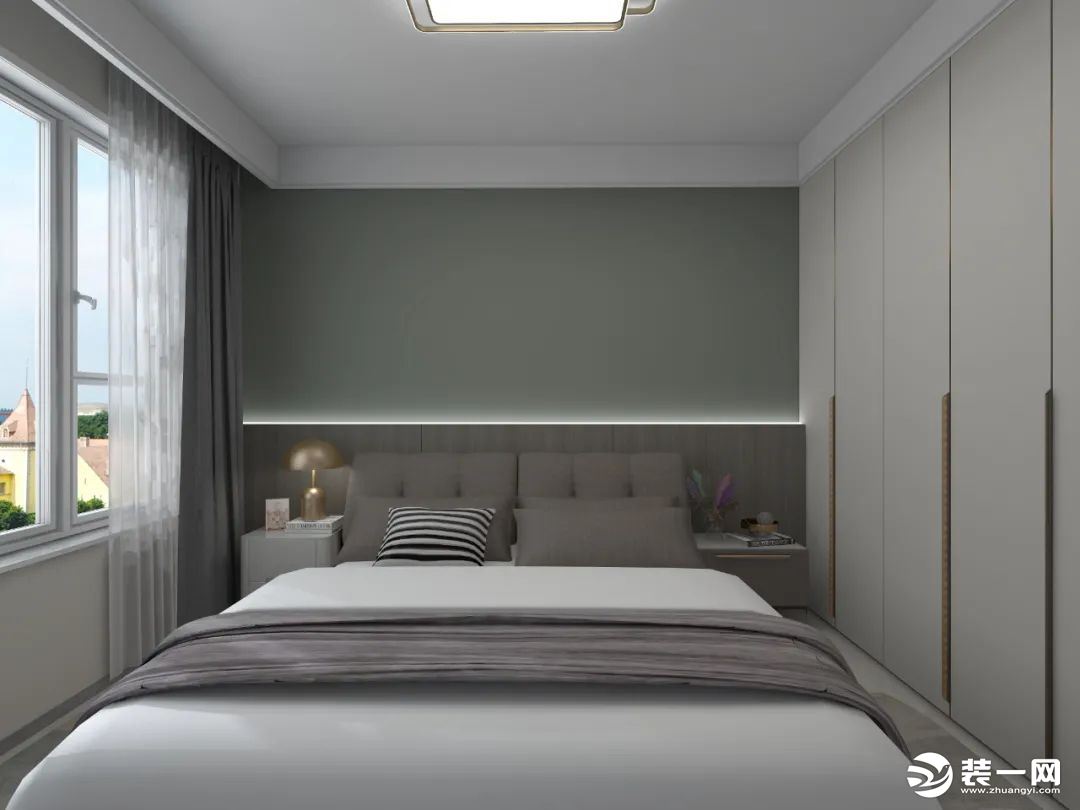 118平米现代时尚简约卧室效果图