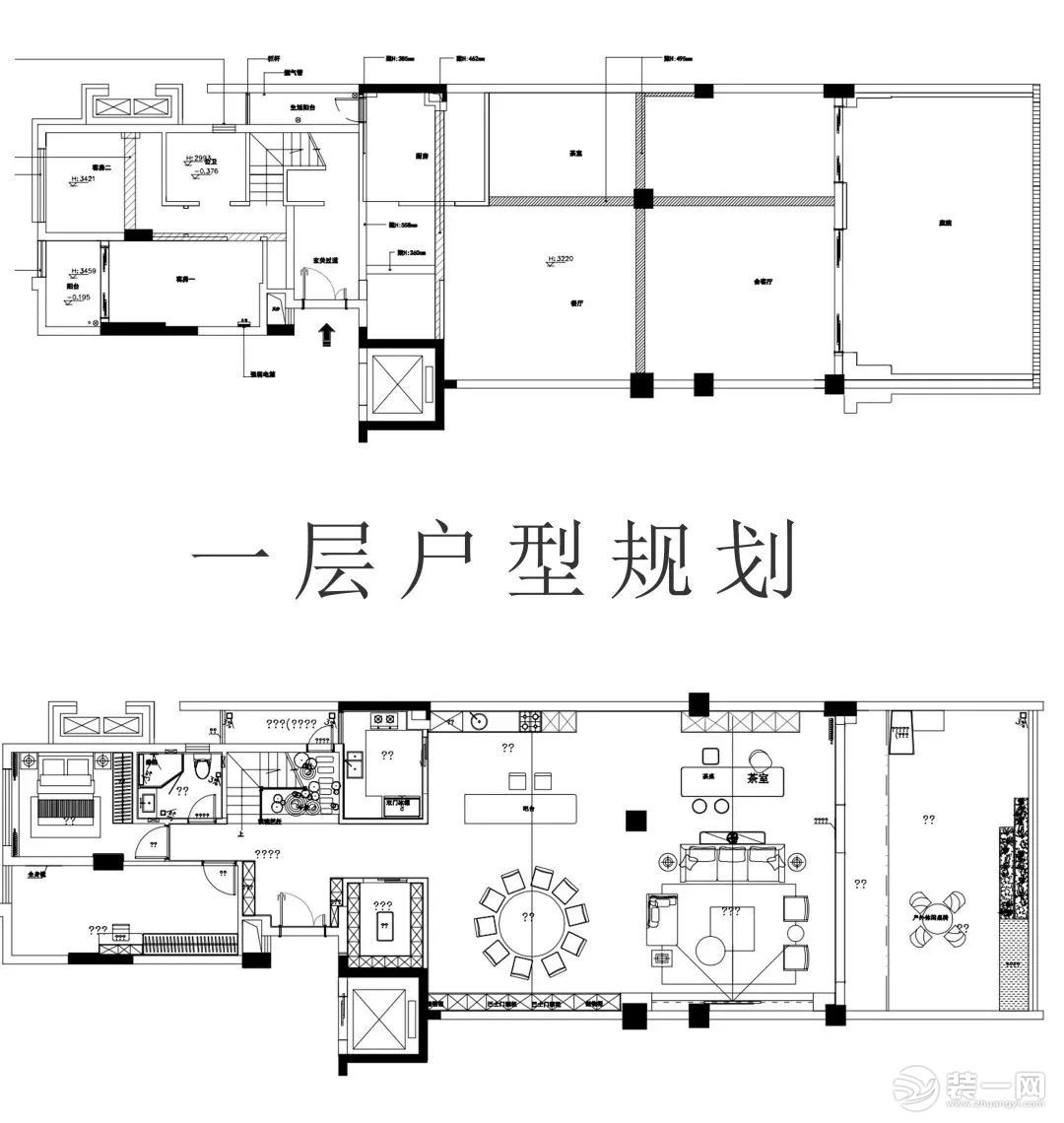 一层户型规划效果图