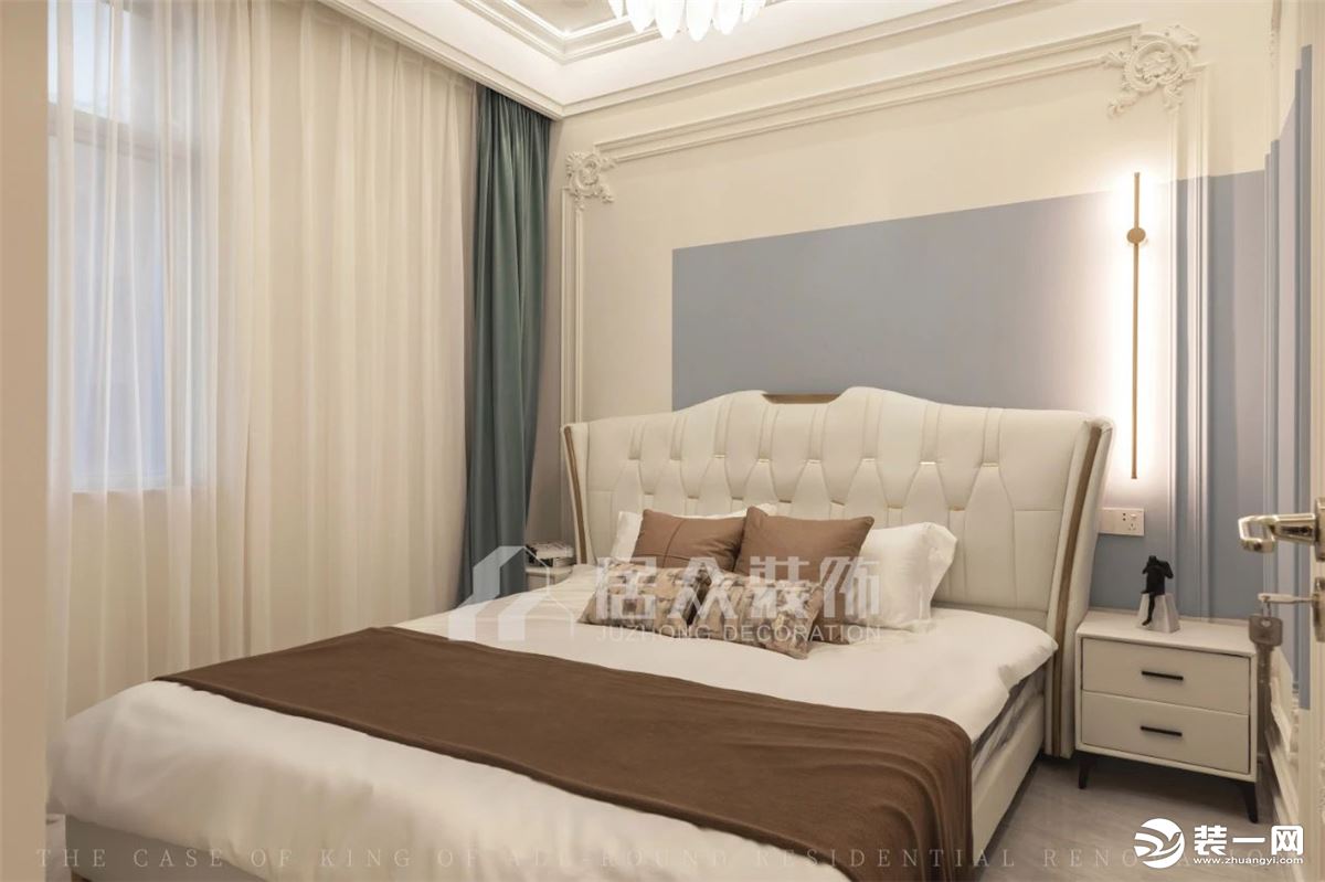 珠海居众装饰90平法式轻奢风格装修卧室效果图