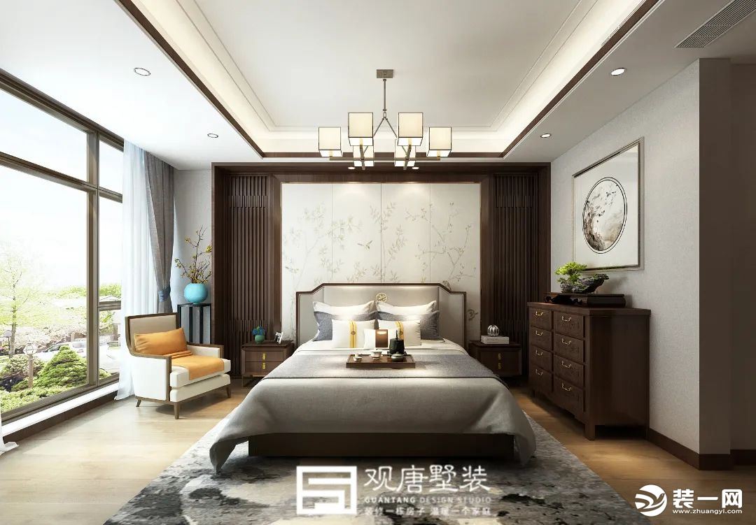 中式风卧室装修效果图