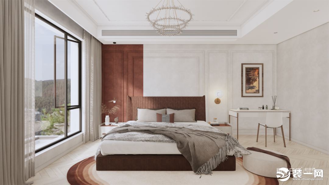 美式复古风卧室装修设计效果图