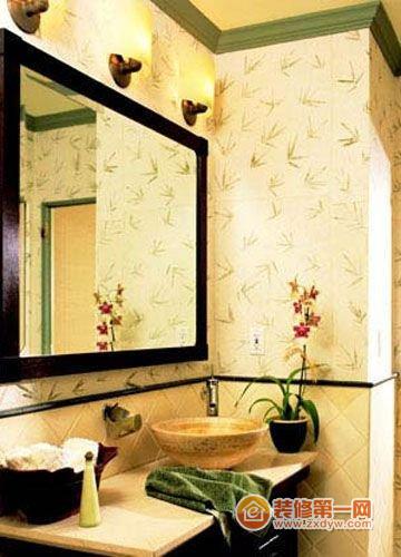 卫浴间壁纸装饰效果图