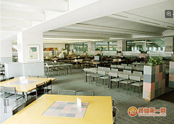 NEC电气公司装修豪华的员工餐厅