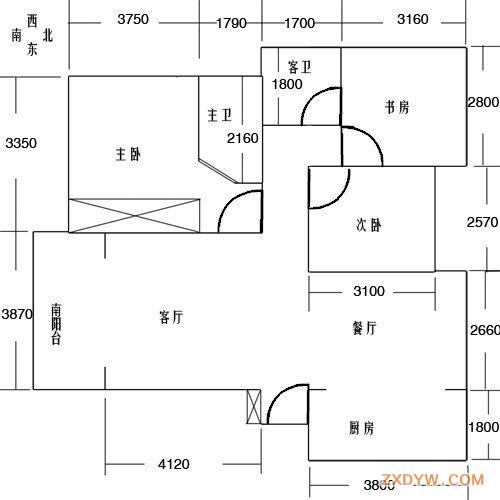 三室一厅现代简约装修设计效果图