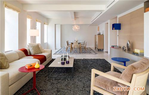 现代简约装修设计风格单身公寓效果图