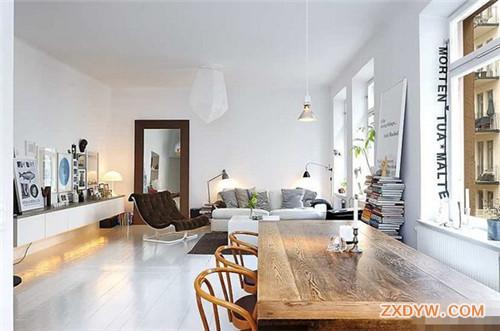 单身公寓北欧装修设计风格效果图
