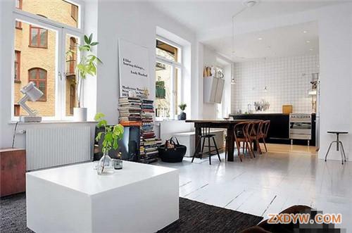 单身公寓北欧装修设计风格效果图