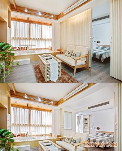 一室两厅木质清新装修风格